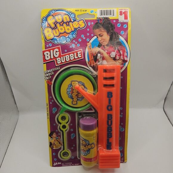 1999 Vintage JA-RU Inc - Fun Bubbles Big Bubble - Bubble Making Toy No. 1523DB - Picture 1 of 14
